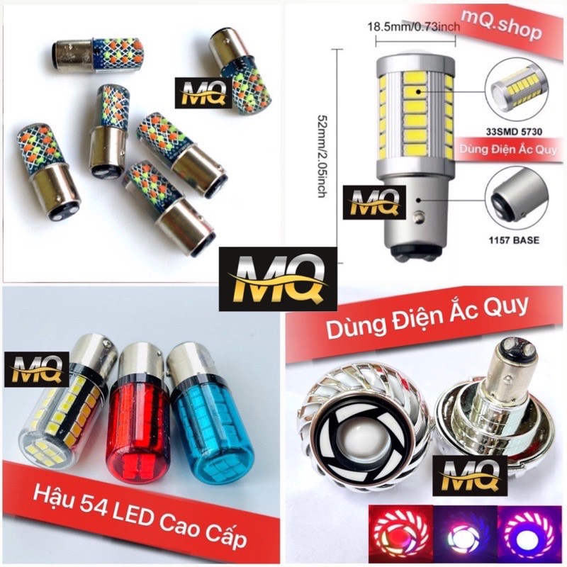 Đèn led hậu nháy audi xe máy nháy đuổi chớp đuổi hậu led chớp nháy hậu nháy 7 mầu hậu bi led s25