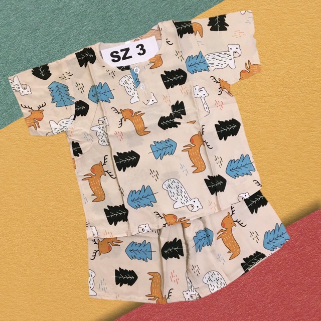 Đồ lanh cho bé size 6-17kg tole lanh 2 da | Đồ tole bé trai quần đùi cộc tay họa tiết dễ thương mặc nhà mát lạnh