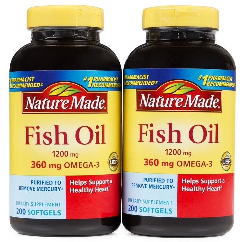 Viên Uống Dầu Cá Nature Made Fish Oil 1200mg 360 mg Omega-3 200 Viên NC