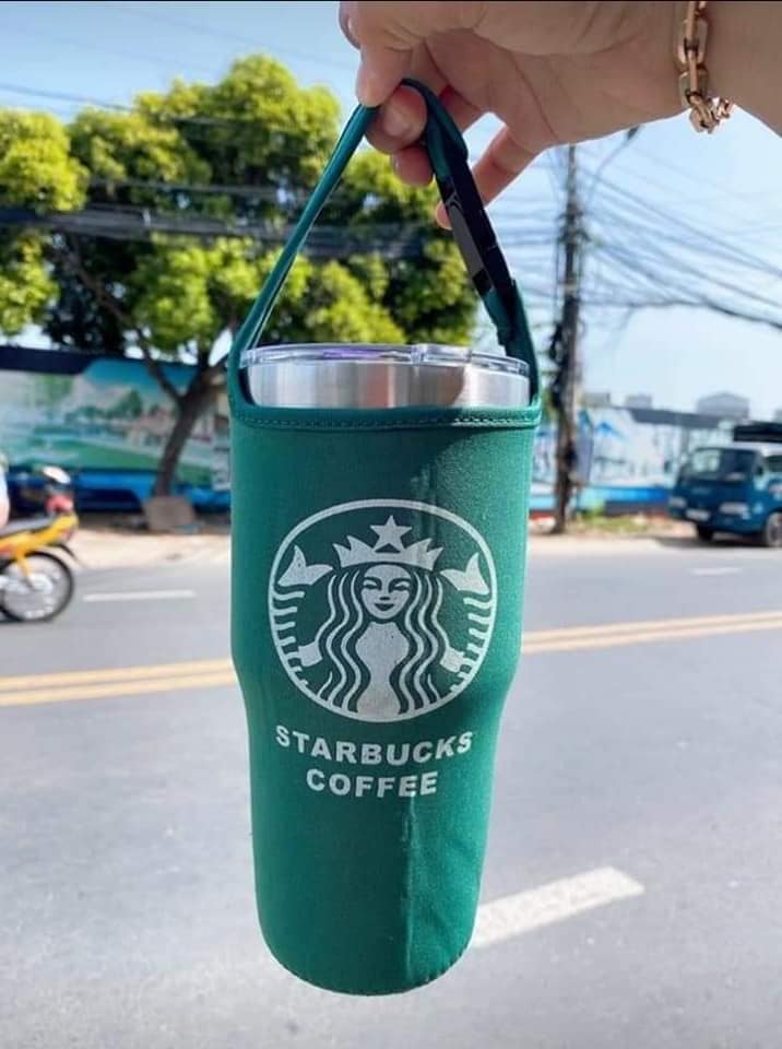 Túi đựng cái Ly Giữ Nhiệt màu xanh lá
