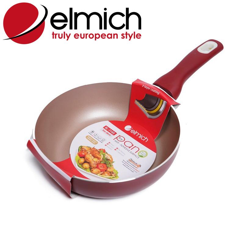 CHẢO SÂU LÒNG 6.5 CM CHỐNG DÍNH ELMICH CAO CẤP ĐÁY TỪ EL 7103 24 cm