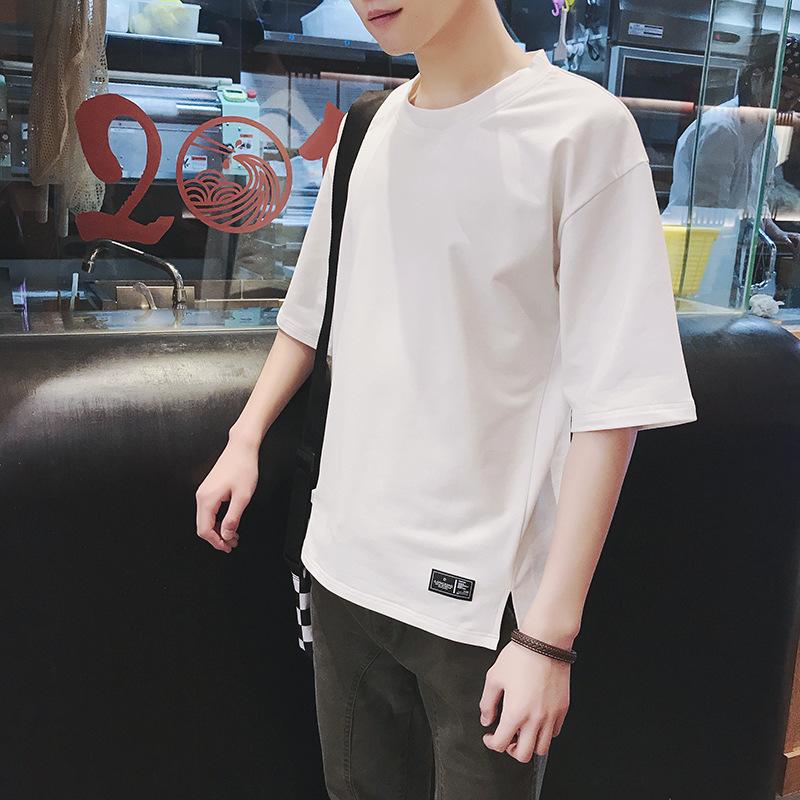 Men's T-Shirt, Round Neck, Short Sleeves, Floral Print, Korean Style, Suitable for Summer, Loose Fit, Student Style, Updated with the Latest Fashion Trends, Quality Product. - 5