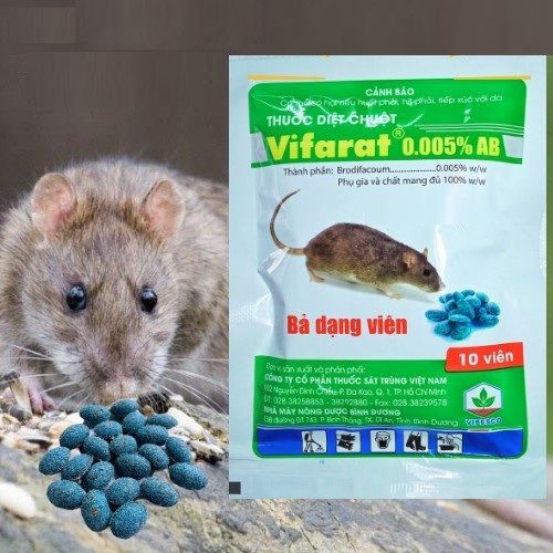 Thuốc Diệt Chuột VIFARAT , thuốc diệt chuột dạng bả viên