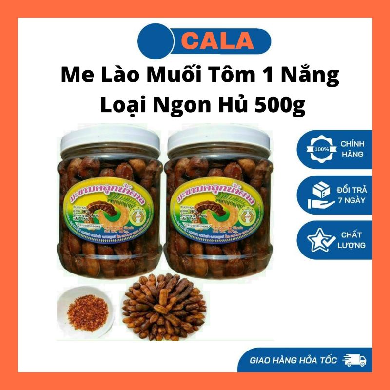 Me lào muối tôm 1 nắng loại ngon hủ 500g
