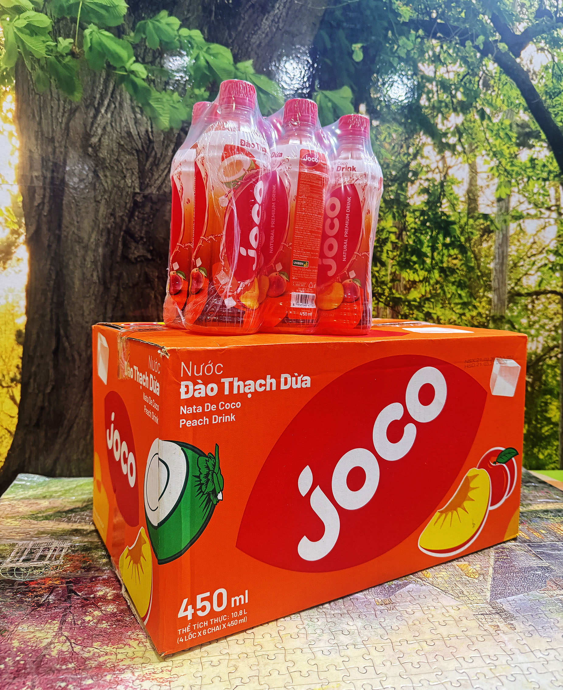 1 Carton of Joco Peach Coconut Juice /24 Bottles *450Ml