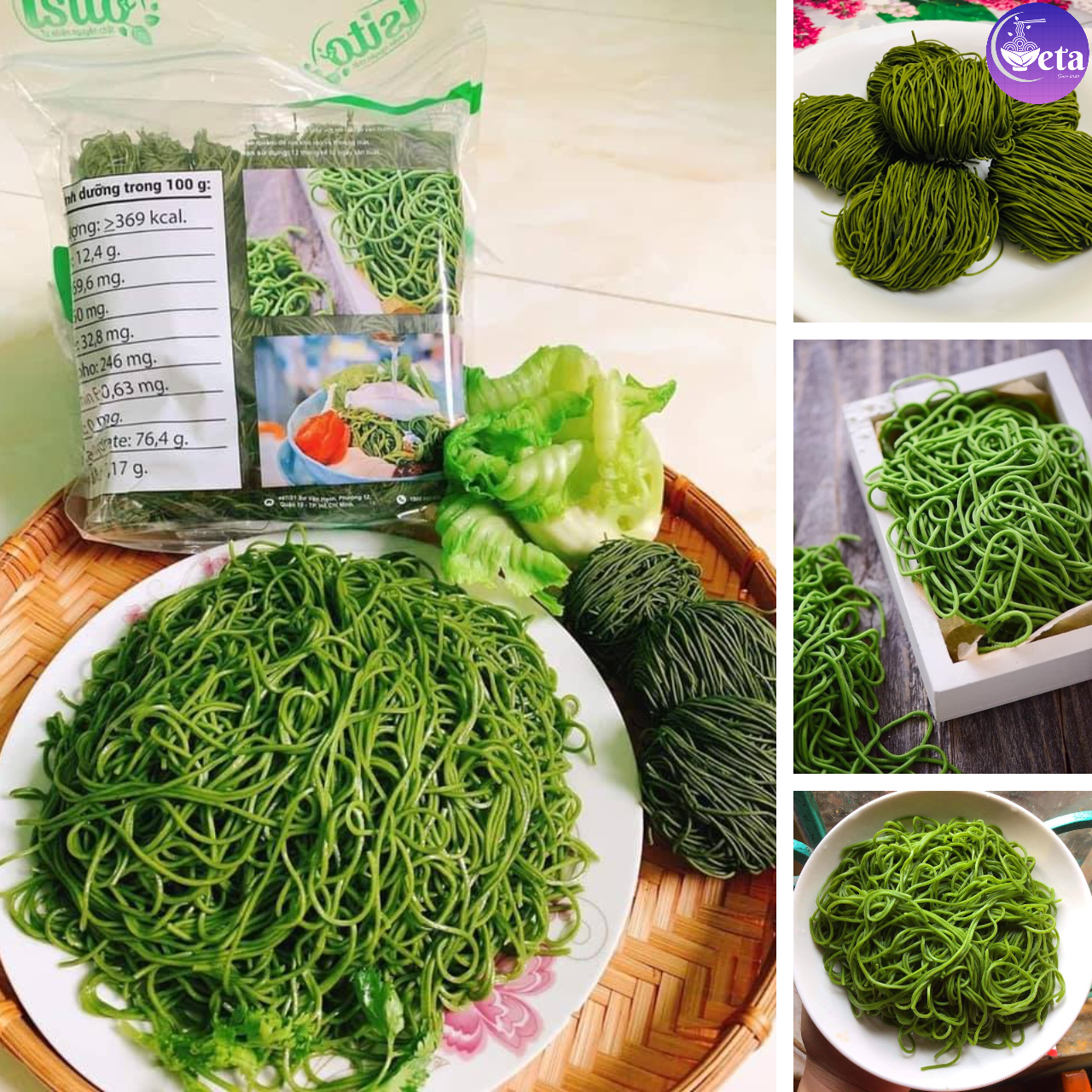 Mì cải Kale hữu cơ ISITO ăn mì không nóng, cho bé ăn dặm - eatclean, giảm cân