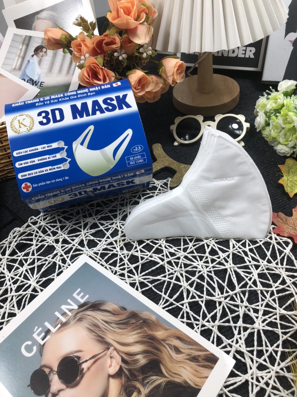 [HCM]Khẩu Trang K-3D MASK Size M  50 cái kháng khuẩn
