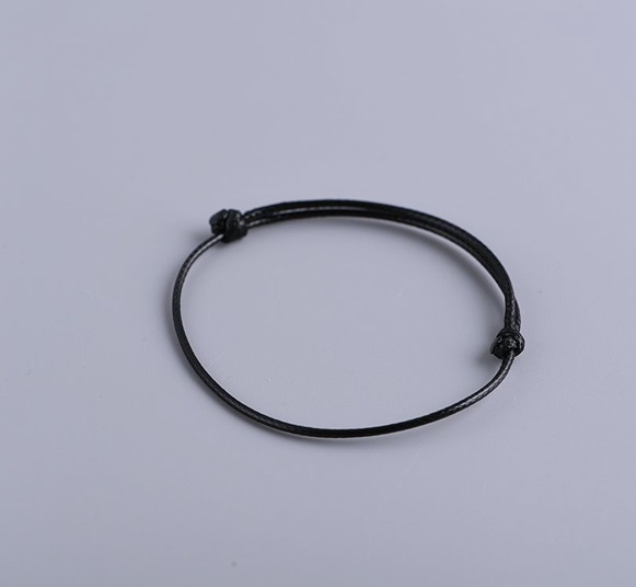 (HCM) Combo 2 Vòng tay EBI dây rút dây cói sáp đen Dây rút tùy chỉnh độ rộng