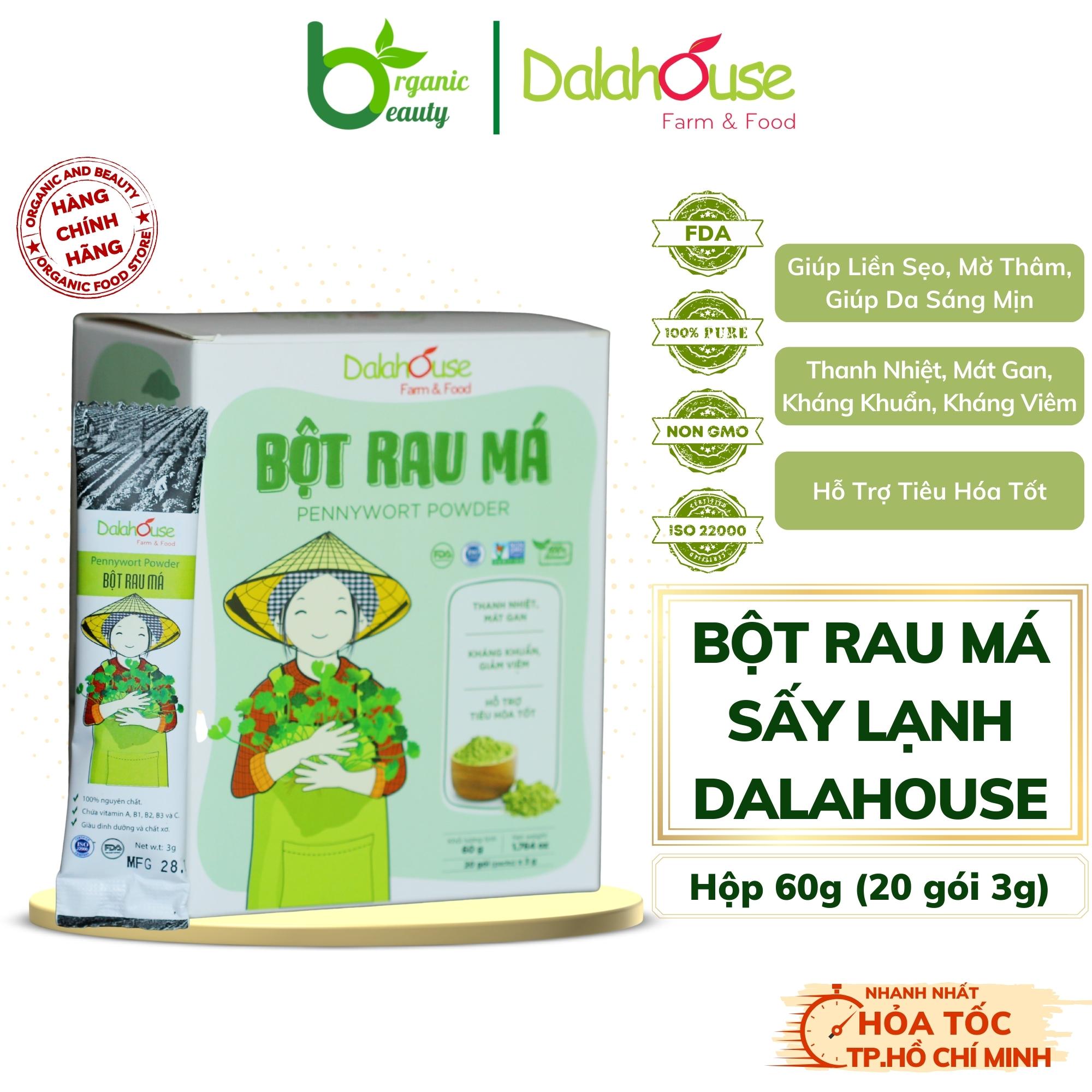Bột rau má dalahouse - bột rau má hữu cơ nguyên chất sấy lạnh dalahouse - hộp 60g