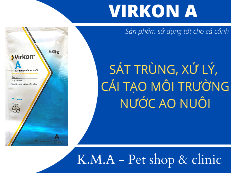 VIRKON A - SÁT TRÙNG NƯỚC AO NUÔI PHỔ KHÁNG KHUẨN RỘNG - AN TOÀN(GÓI 100G)