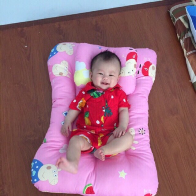 Bộ nệm gối cho bé sơ sinh (  Ngang 57cm dài 78cm.,Dày 10cm )