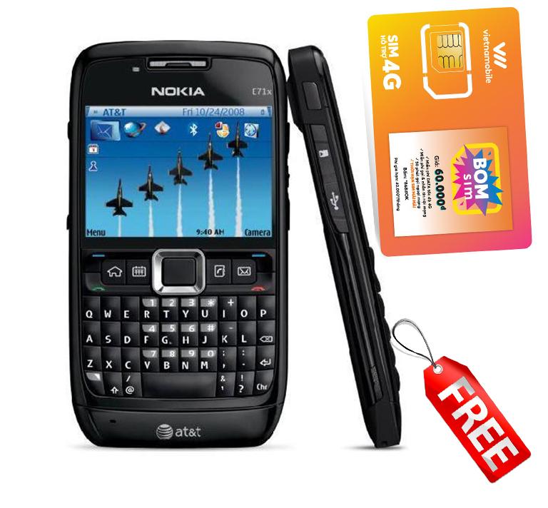 Điện thoại cổ NOKIA E71 nắp kim loại wifi giá rẻ tặng sim 4g