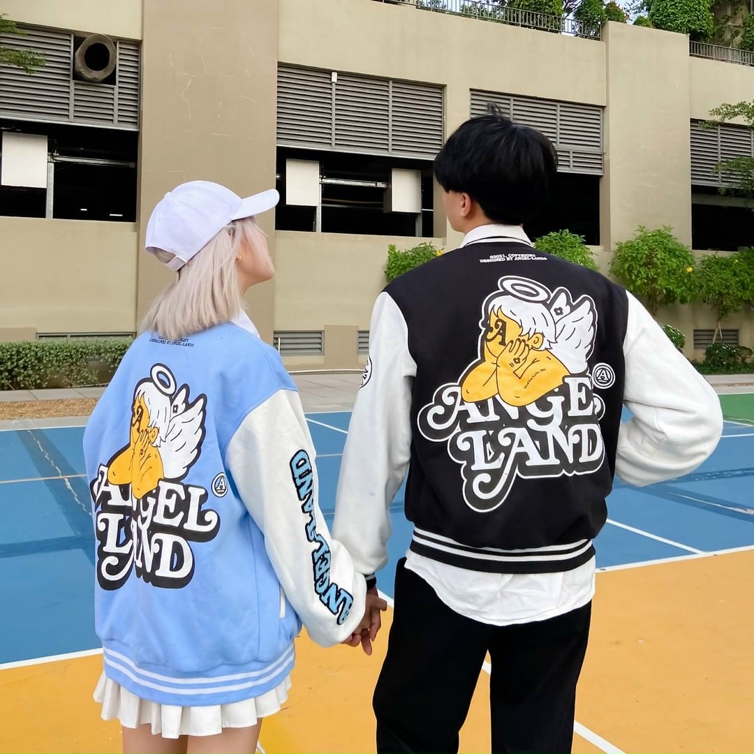 Áo khoác dù bomber ,áo khoác nhẹ nam nữ in thiên thần angel land siêu đẹp