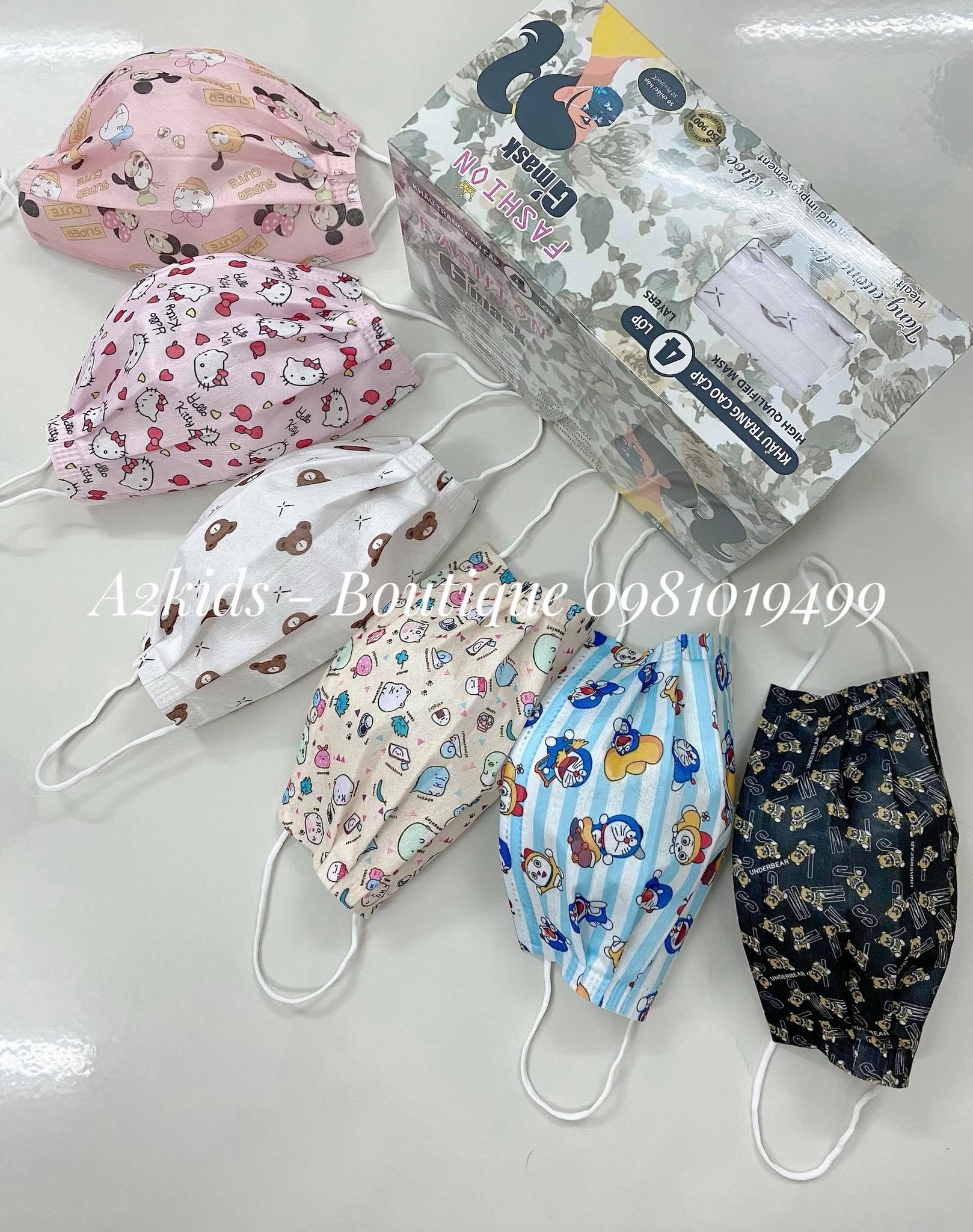[HCM][PHIÊN BẢN GIỚI HẠN] Khẩu Trang Cao Cấp 4 Lớp Cho Người Lớn Họa Tiết Hoạt Hình GARCOTEX MASK (Hộp 50 cái)