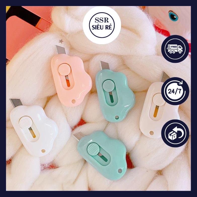 Dao rọc giấy mini đám mây cao cấp, dao rọc giấy cute dễ thương