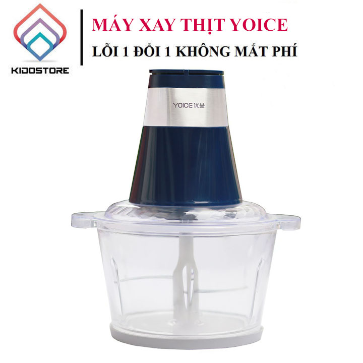 Máy xay thịt YOICE, máy xay thực phẩm đa năng công suất 300W, dung tích 2L, cối thủy tinh chắc chắn tiện lợi nhanh chóng cho bạn một bữa cơm đầy đủ chất dinh dưỡng, giúp chế biến nhiều món ăn ngon - JR65