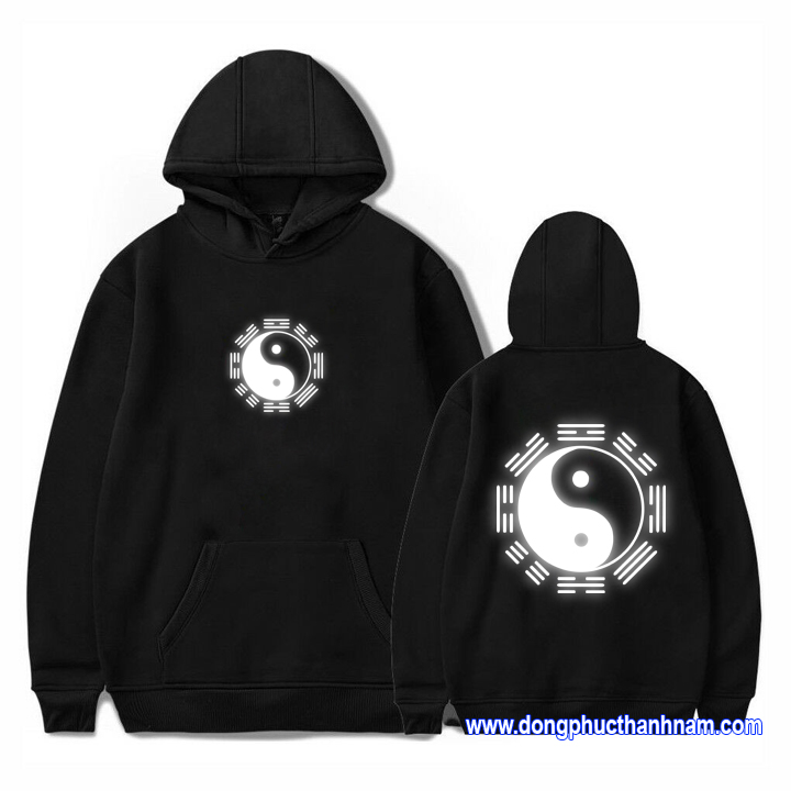 áo gia tộc Hyuga Naruto phản quang, áo hoodie Naruto Hyuga