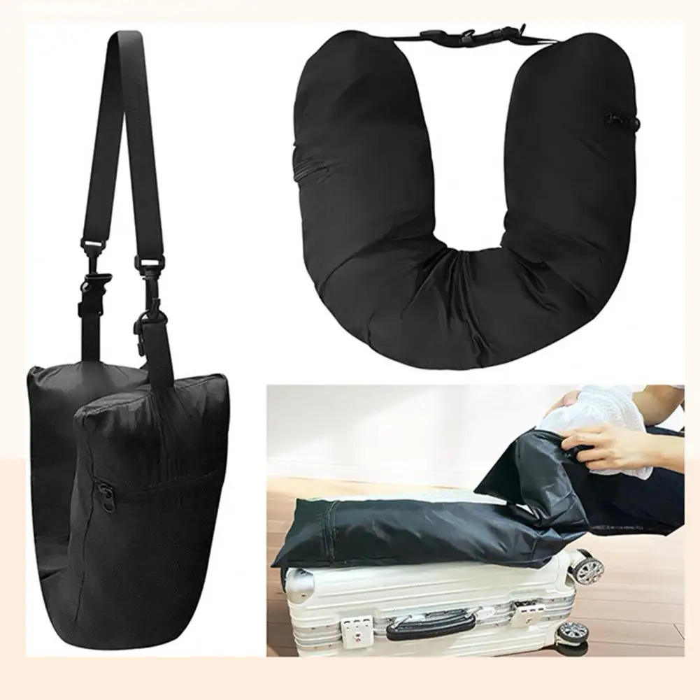 Refillable du lịch gối du lịch xách tay cổ gối cho xe lửa máy bay tiết kiệm không gian đệm với bơm lại cho thoải mái