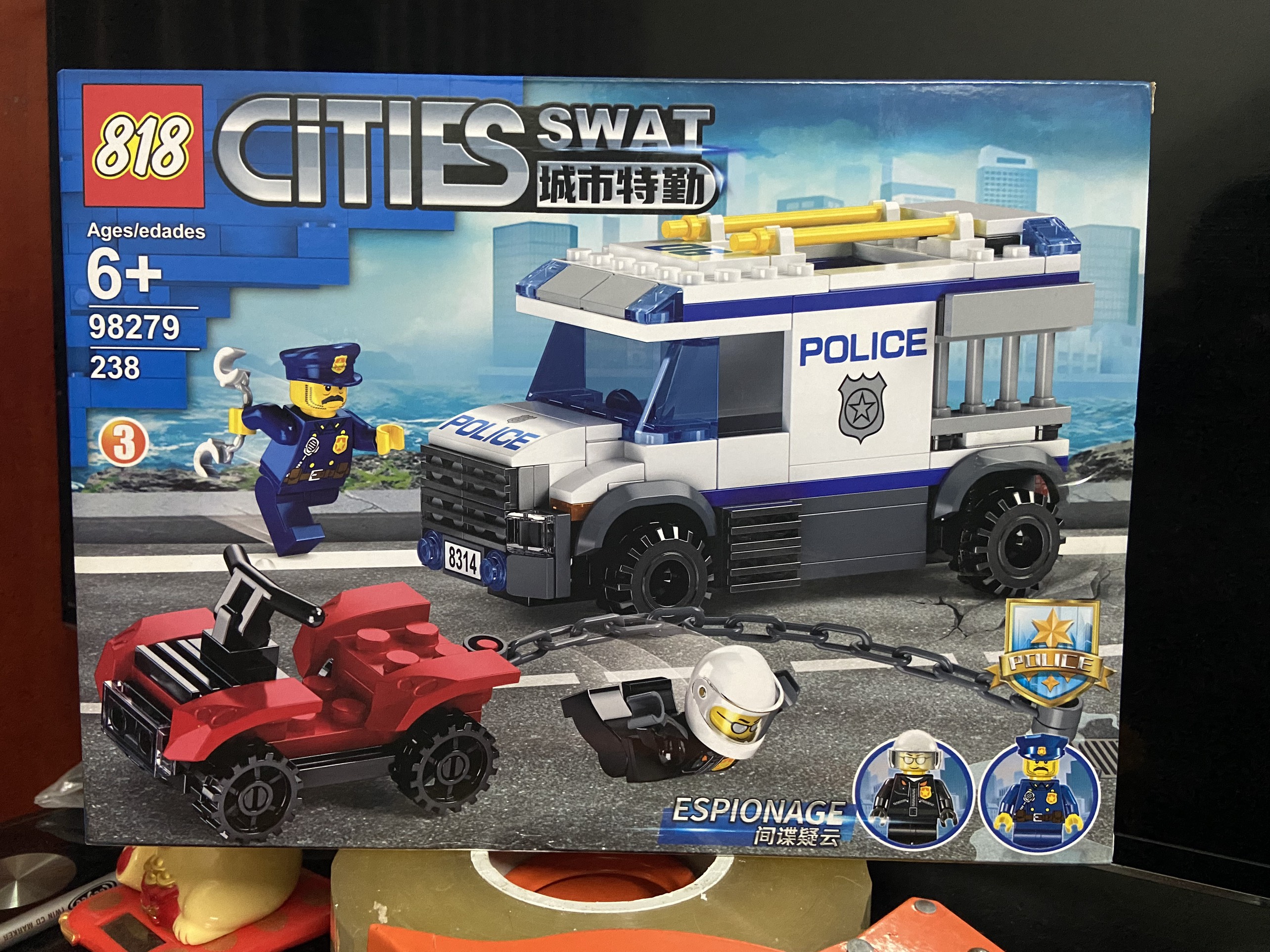 [Giá hủy diệt] Lắp ráp xếp hình NON Lego urban 10418 - xe kéo cứu hộ cảnh sát 198 mảnh