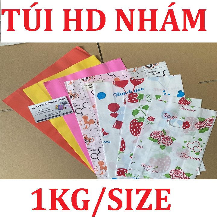(1KG) Túi Xốp HD Nhám Màu & In Họa Tiết, Đựng Mỹ Phẩm , Quần áo, Gói hàng tiện dụng, Bao Bì Thương Nguyễn