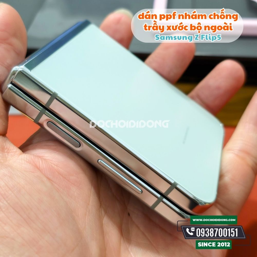 Miếng dán ppf hydorgen samsung z flip5 trong, nhám, đổi màu cao cấp