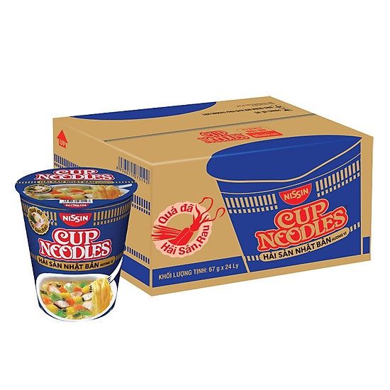 Thùng 12 Ly Mì Cup Noodles - Hương Vị Hải Sản Nhật Bản (67gr)