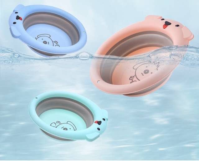 Chậu rửa mặt gấp gọn cho bé hình cún
