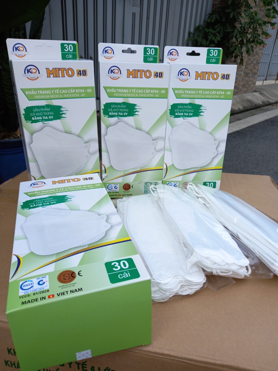 Sỉ 10 hộp khẩu trang y tế 4d hộp 30 cái mito