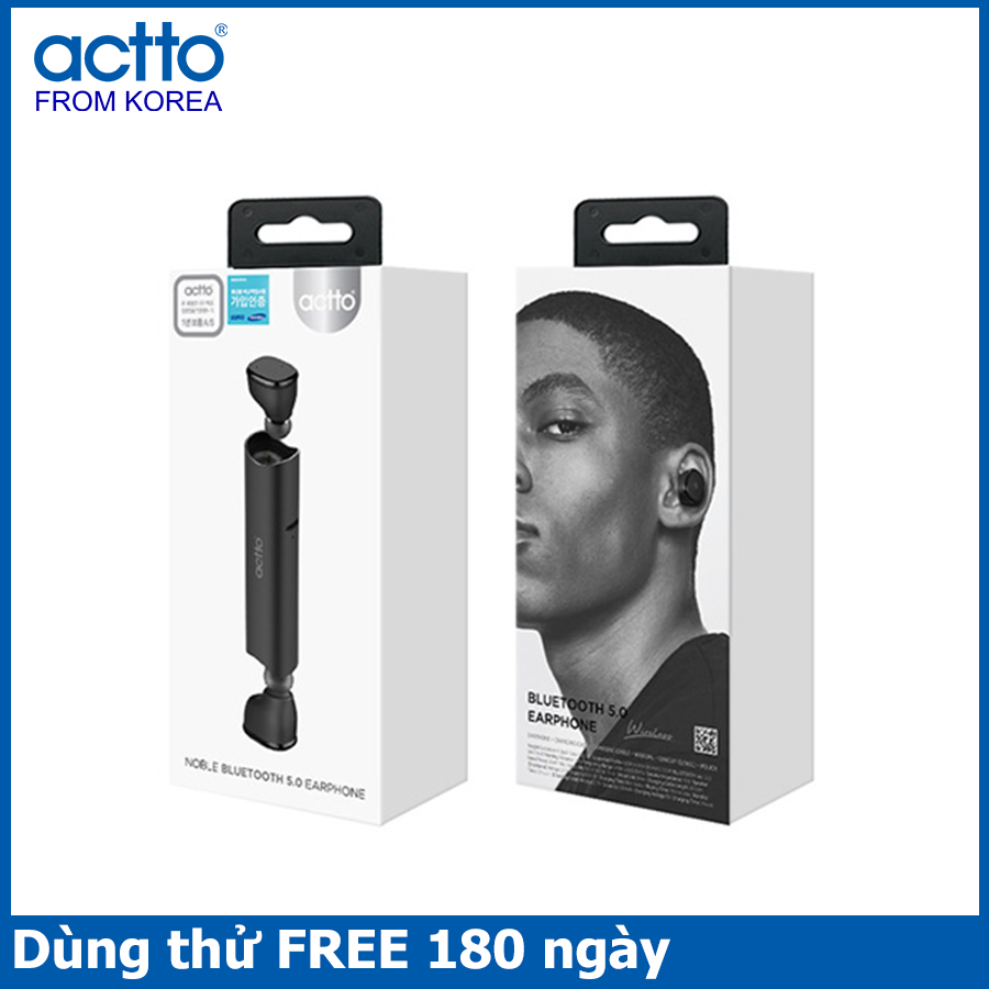 Tai nghe bluetooth nhét tay 5.0 tốc độ cao - Noble Bluetooth Earphone Actto TWS-01