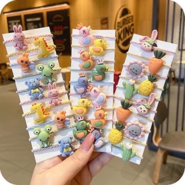 Freeship - vỉ 10 buộc tóc cute cực xinh cho bé. xưởng may hải phong