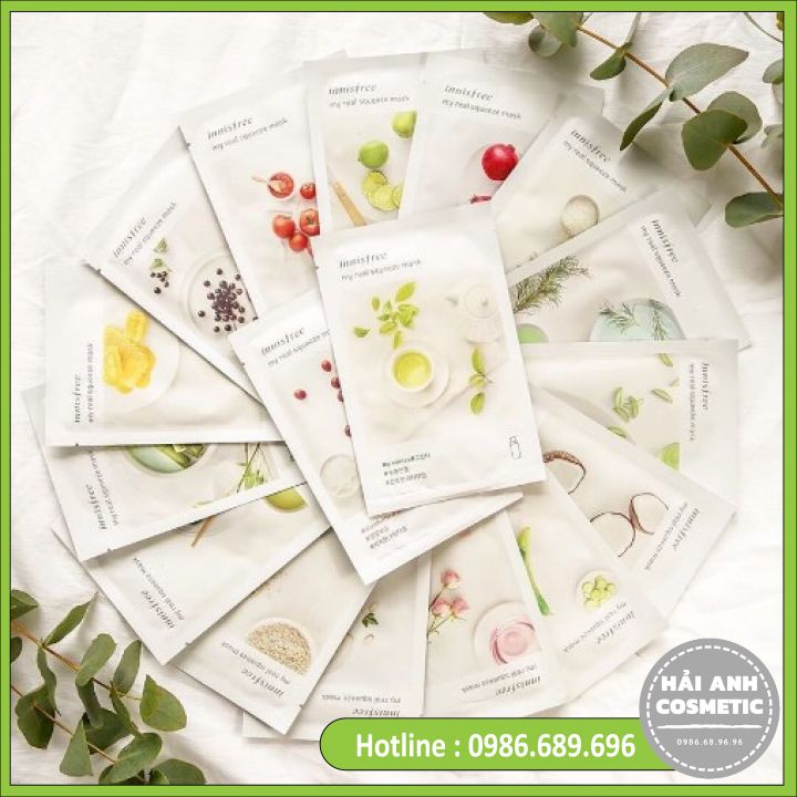 Mặt Nạ Giấy Nuôi Dưỡng & Phục Hồi Da Từ Nhân Sâm Hàn Quốc Innisfree Dưỡng Trắng, Cấp Ẩm, Thải Độc 2 Chiếc