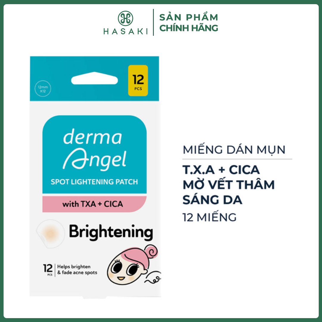  Miếng Dán Mụn Derma Angel Mờ Thâm Sáng Da 12 Miếng Spot Lightening Patch Hasaki Sản Phẩm Chính Hãng 
