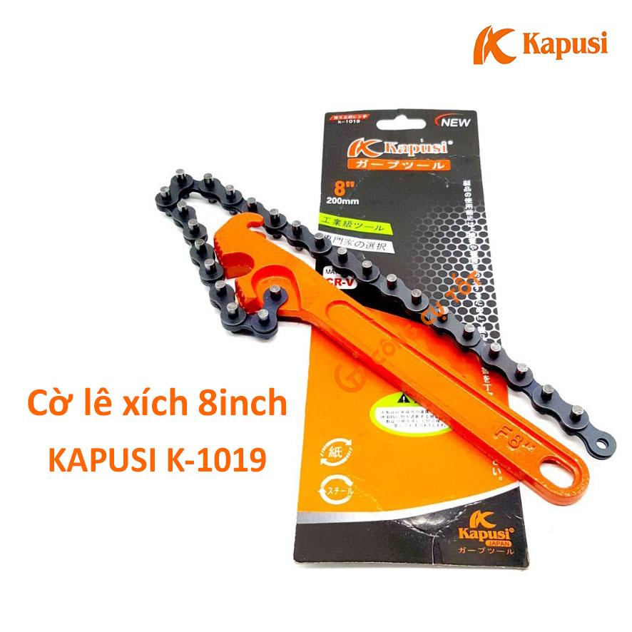 Cờ lê xích, Mỏ lết xích, Cảo dây xích 8inch Kapusi K-1019
