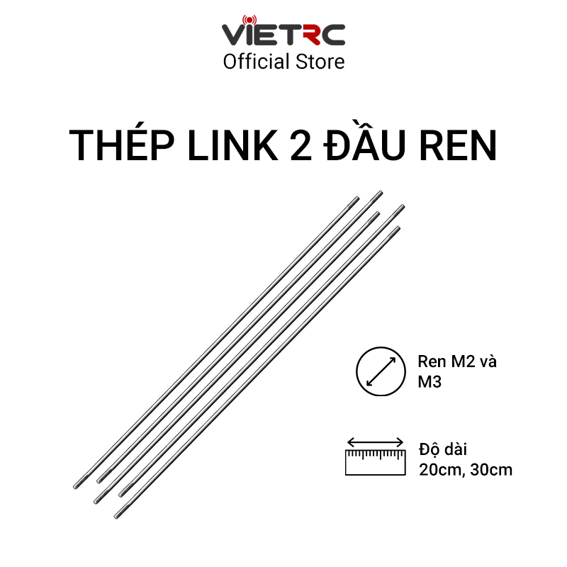 Thép link 2 đầu có ren m2, m3