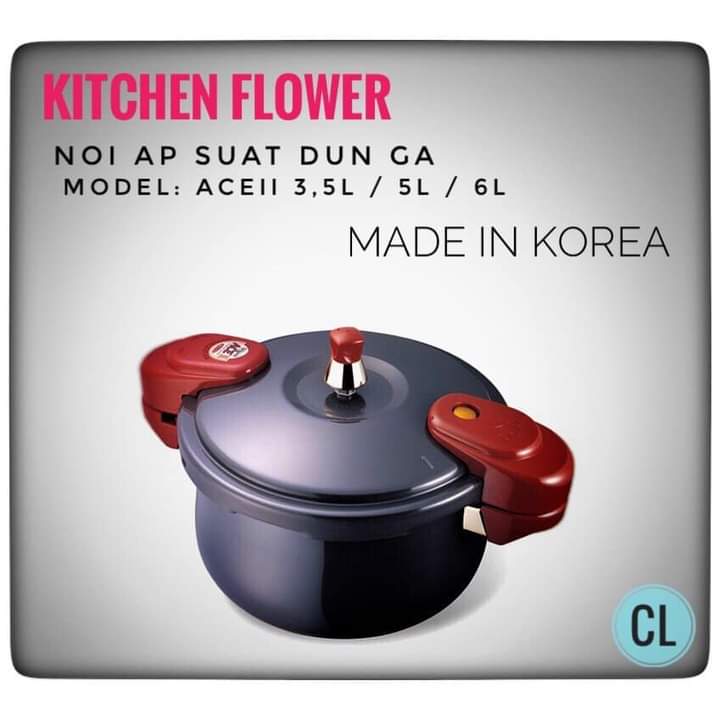 Nồi áp suất ga Hàn quốc Kitchen Flower 5 Lít