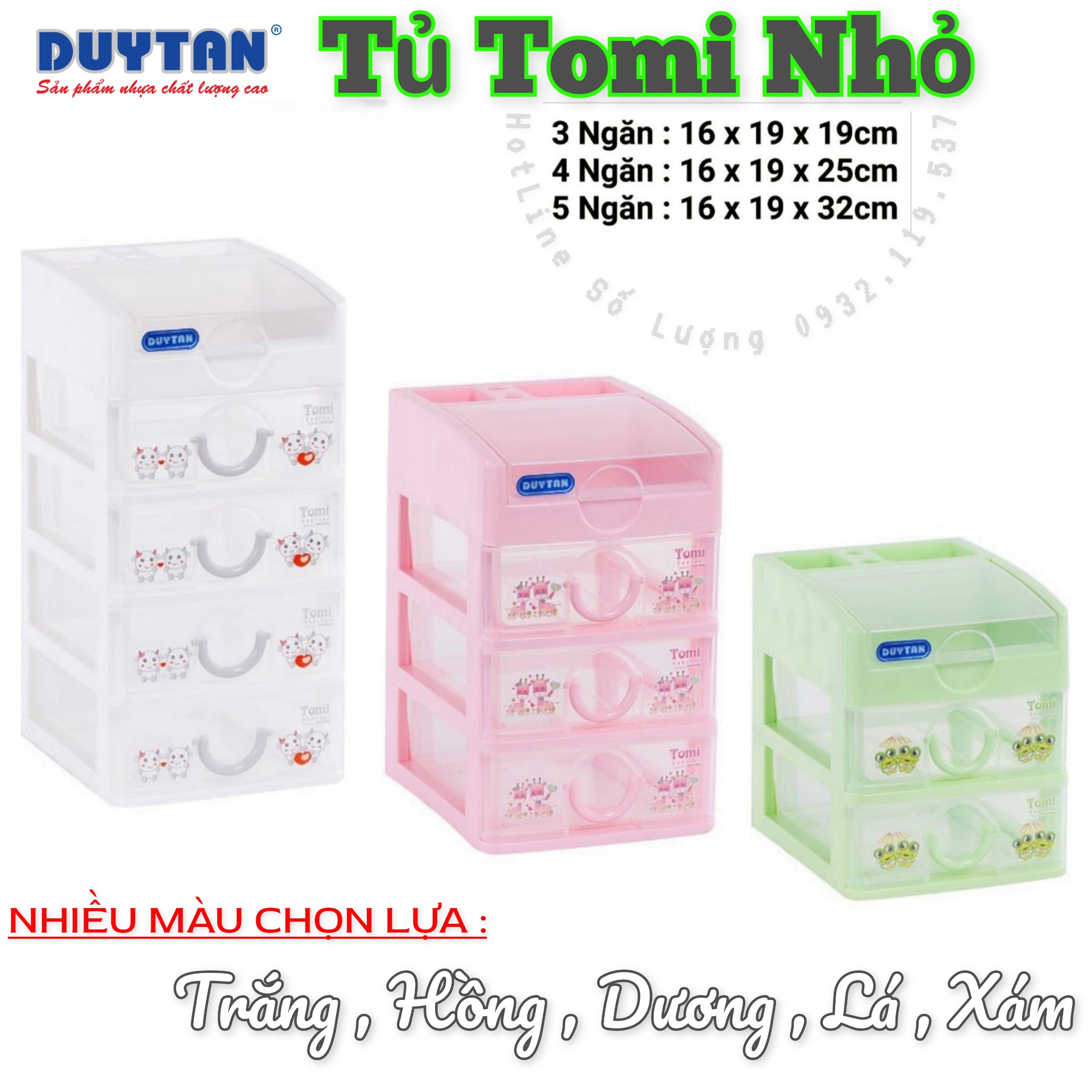 Tủ nhựa Tomi Mini Duy Tân 3 - 4 - 5 ngăn