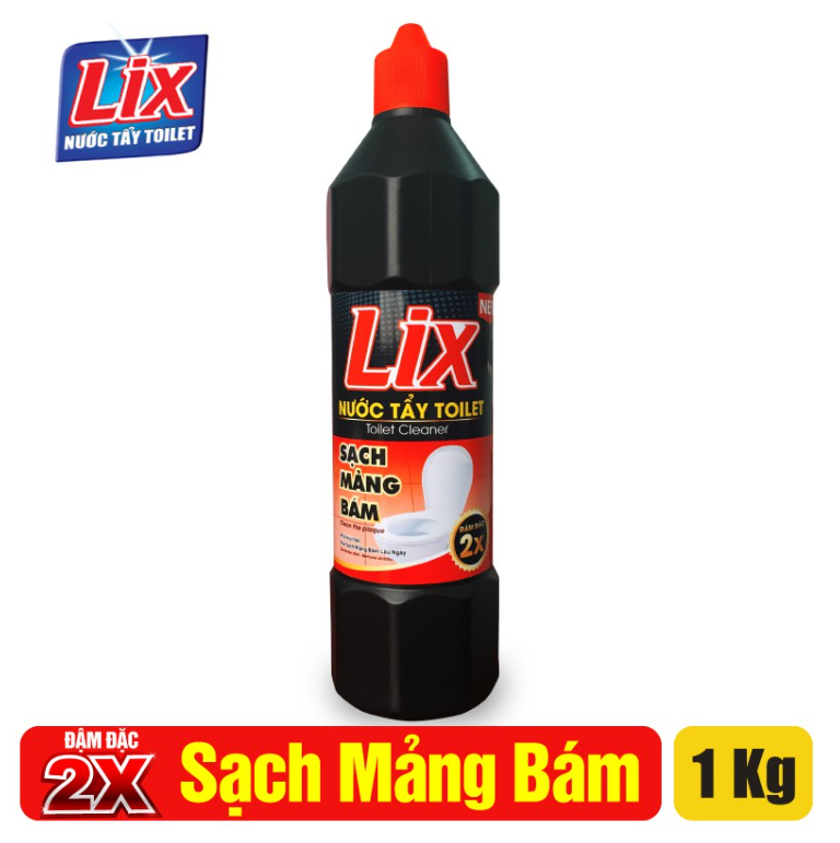 Nước tẩy vệ sinh toilet lix đậm đặc chai 1kg - sạch mảng bám