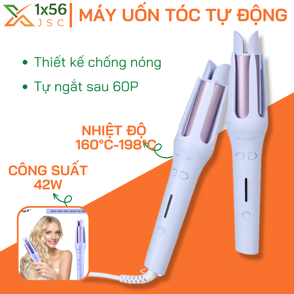 Máy uốn tóc tạo kiểu ion hàn quốc đa năng, máy làm xoăn phồng tóc, tạo kiểu nhanh, xoăn lọn 32mm - máy uốn tóc xoăn tự động chất liệu gốm cao cấp