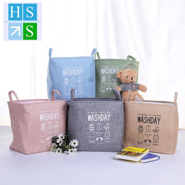 TÚI ĐỰNG CHĂN đa năng Washday vải vintage cỡ lớn đựng chăn mền drap quần áo giỏ đựng có quai xách chống ẩm chống bụi