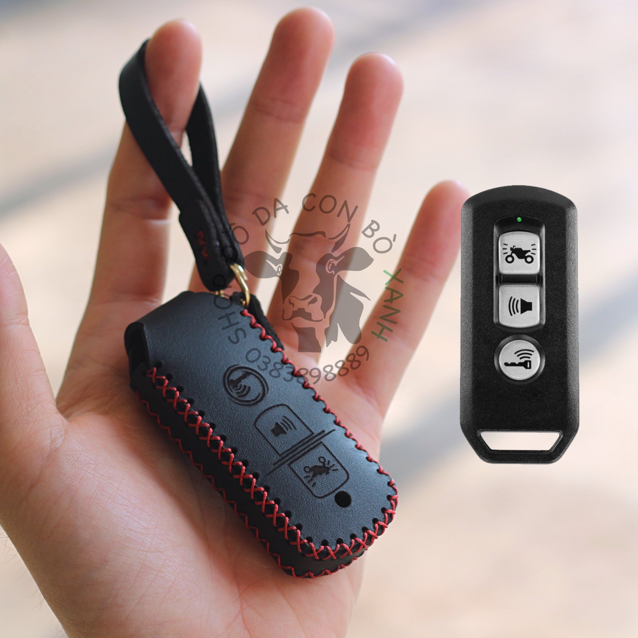 Bao Da Chìa Khóa Honda SH, PCX, SH Mode handmade da thật