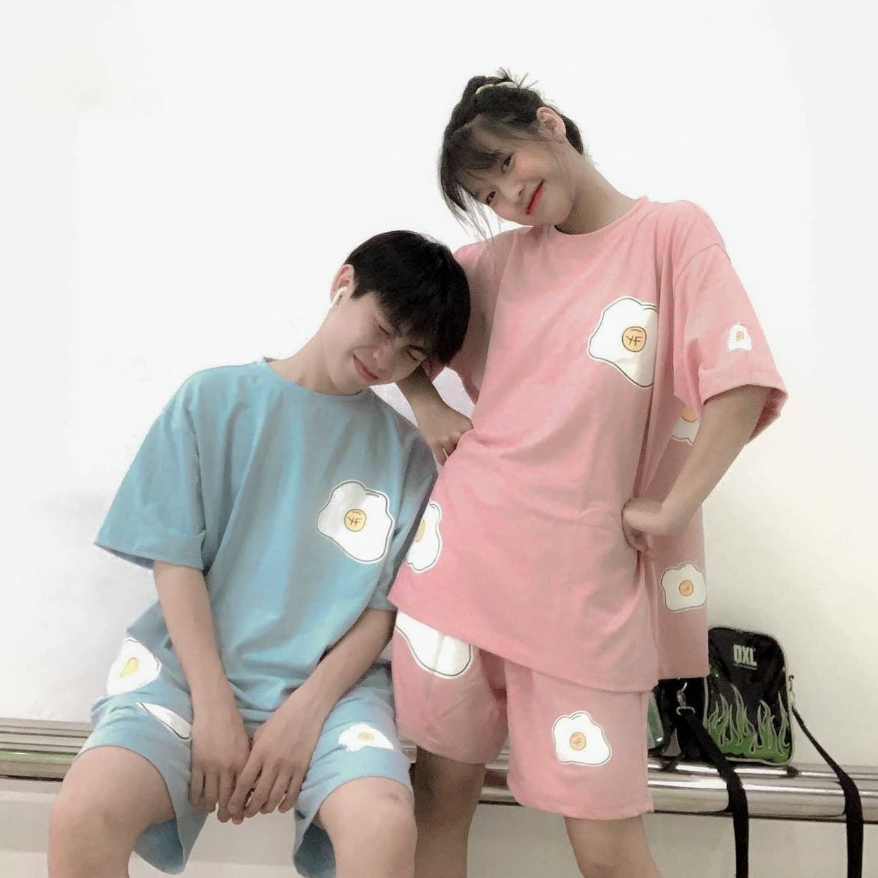 SET ĐỒ BỘ IN TRỨNG RÁN CUTE FORM UNISEX NAM NỮ