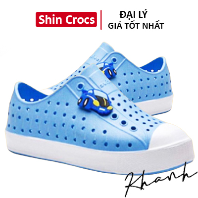 giày native💖💖giày native họa tiết xanh dương SHINNATIVE01 tặng thêm 2 jibitz native