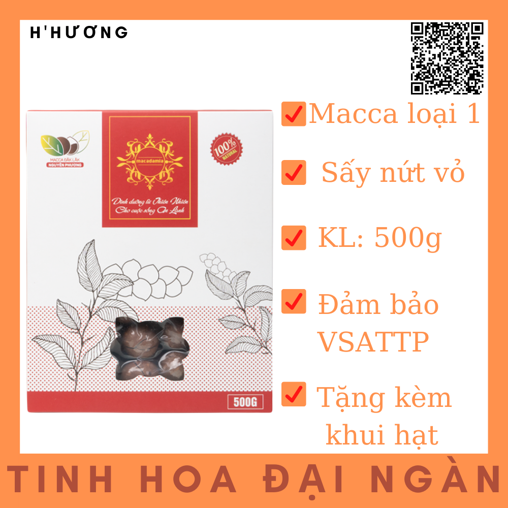 Hộp macca Nguyên Phương loại 1