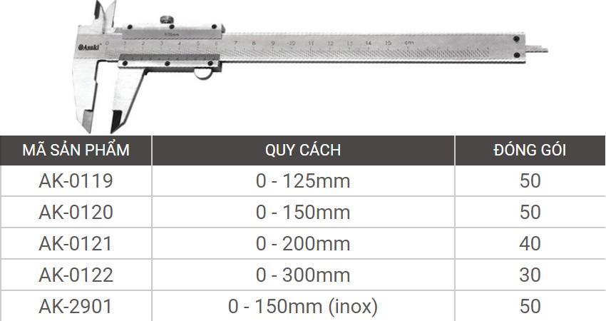 Thước cặp cơ asaki ak-119 c2-5inch
