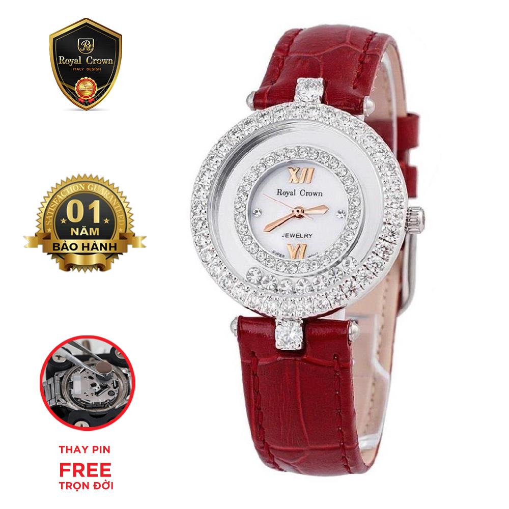 Đồng hồ nữ chính hãng Royal Crown Italy 3628 Strap Watch(Đỏ)