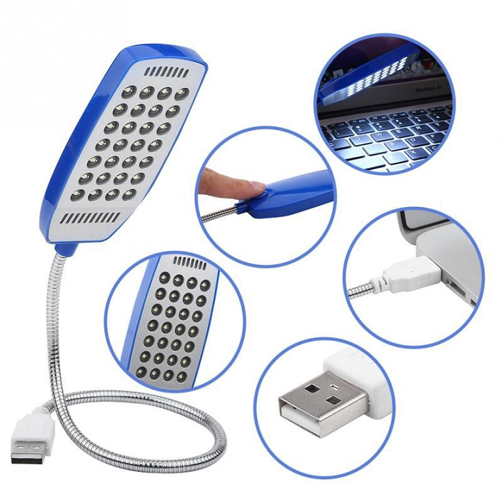 Đèn Led 28 Bóng Cổng USB Uốn Dẻo