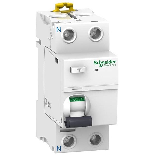 Cầu dao chống rò rccb acti9 iid 2p 25a/40a/63a 30ma-a9r71225-schneider