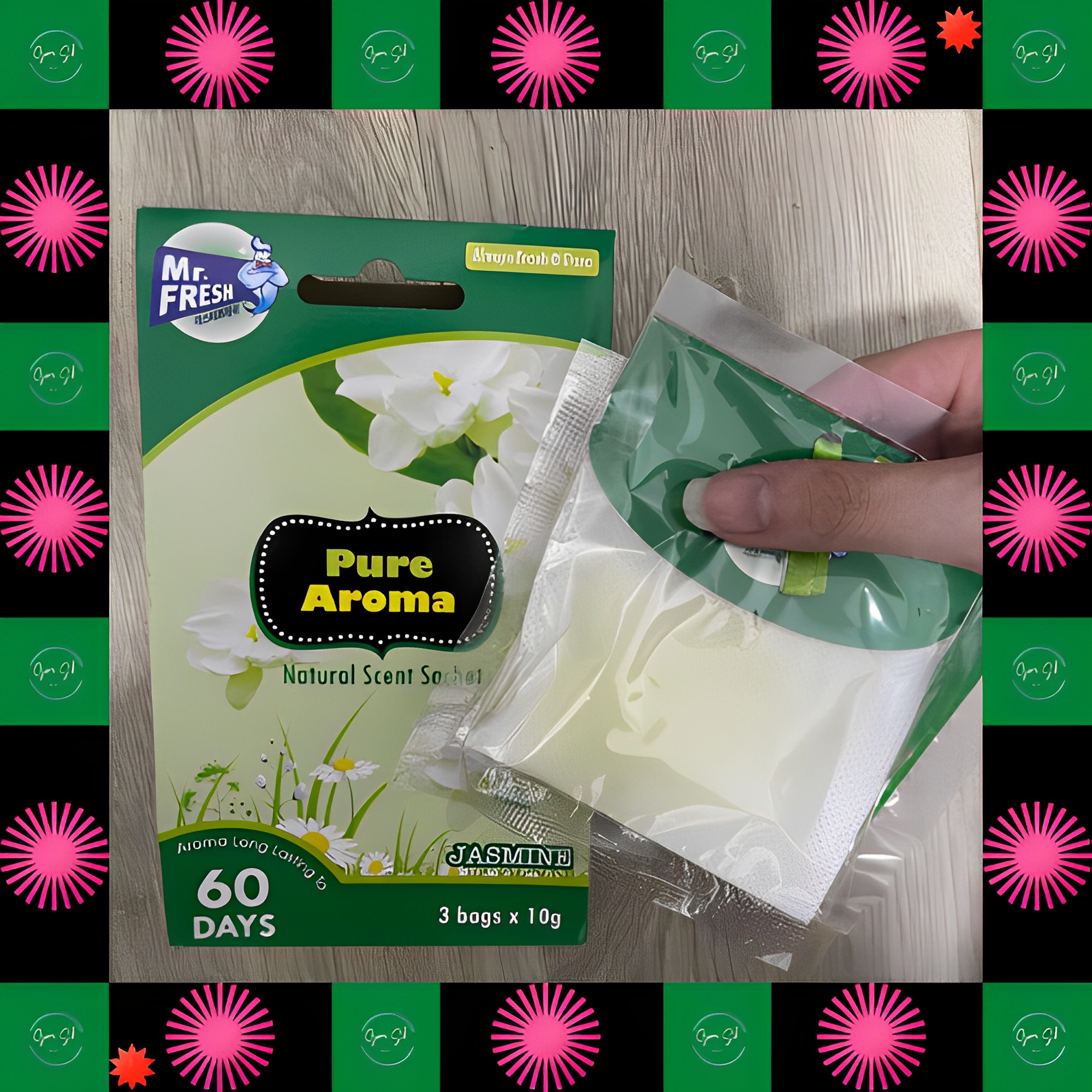 [Tiện ích] Túi thơm treo tủ quần áo Mr Fresh 30g (3 túi/hộp) - Hương thơm tự nhiên, không gian tươi mát suốt cả ngày