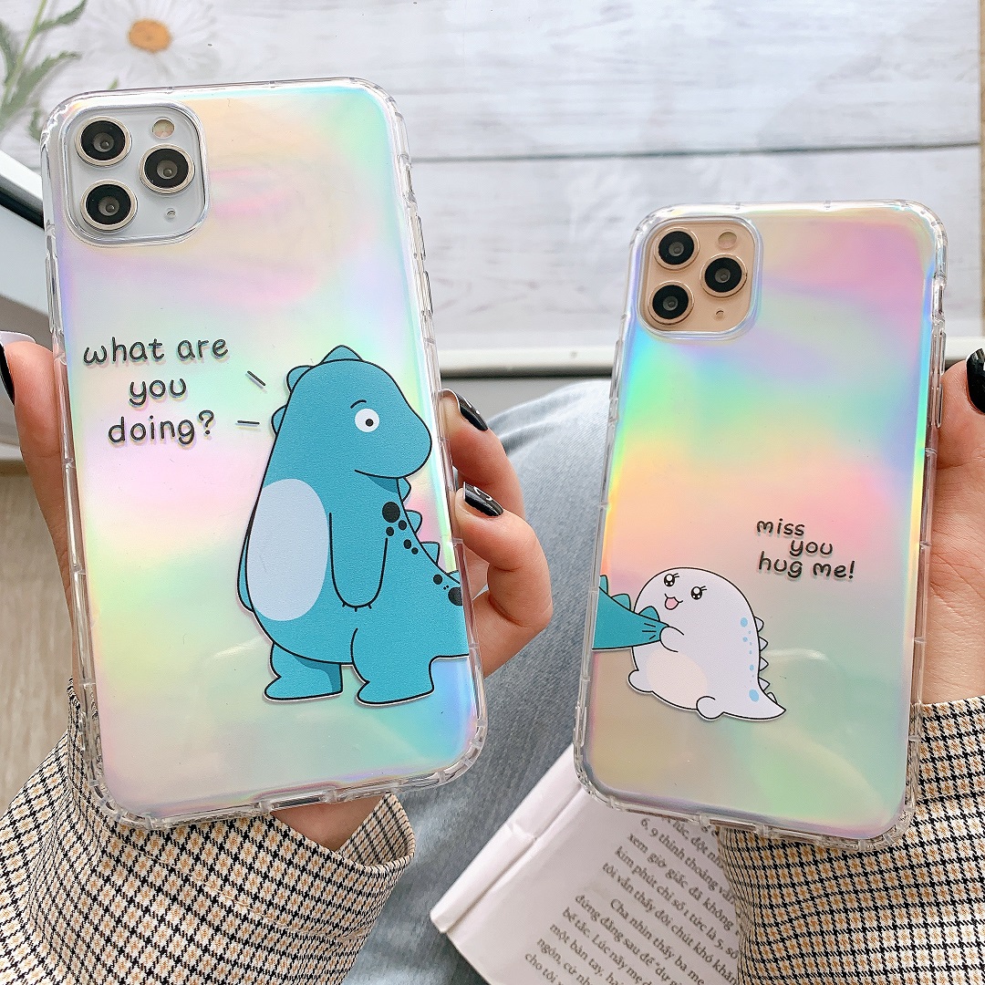 Ốp Lưng Silicon Chống Sốc Dino Kute ( Kèm Miếng Phản Quang )