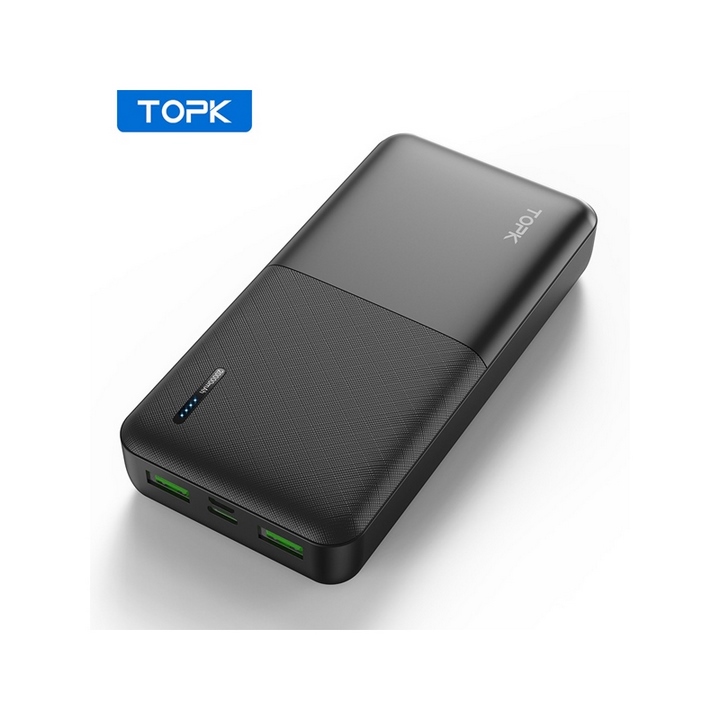 Sạc Dự Phòng Vỏ Kim Loại TOPK I2009 20000 MAh - Bảo Hành 12 Tháng